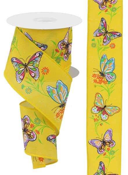 Amazon.co.jp: Butterflies & Branches ワイヤーエッジリボン、10